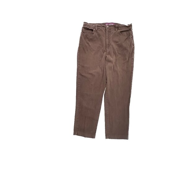 Gloria Vanderbilt Straight Leg Women's size 14P Brown Denim Jeans - Picture 1 of 4